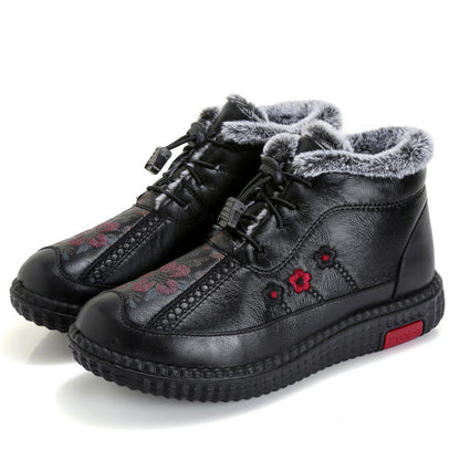 🔥🔥【35-40】Usnjeni zimski škornji s termo podlogo in nedrsečim podplatom za zimo