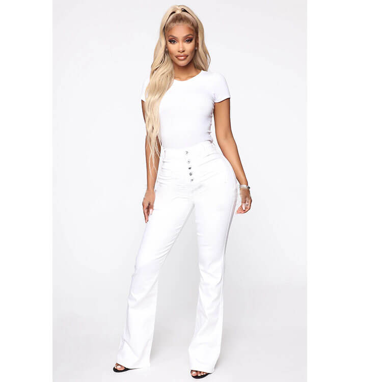 🔥【S-4XL】Razširjene hlače za ženske z visokim pasom