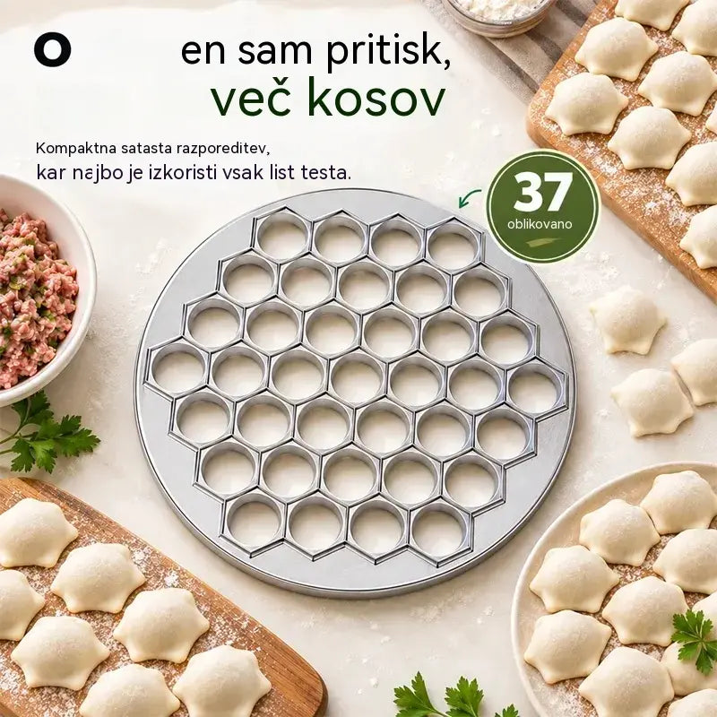 🥟 Pripravitežlikrofevnekajsekundah! Modelzarezanjepelmenovinžlikrofovs37odprtinami! Enpritisk,37enakomernihkosov·Učinkovito,hitroinenostavnozačiščenje!