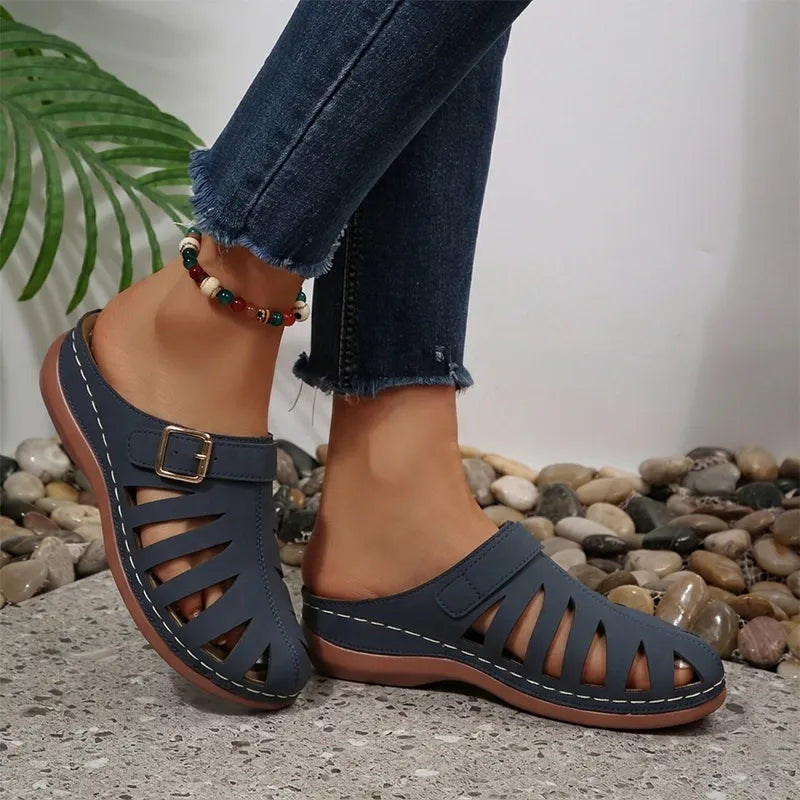 👡 Poletni čevlji iz perforiranega usnja, zapenjanje na ježka, ergonomski podplat proti utrujenosti, velikosti 36-43! ☀️✨