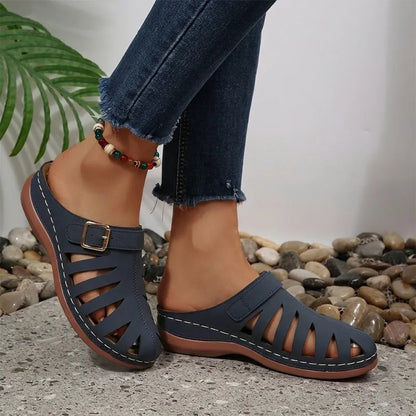 👡 Poletni čevlji iz perforiranega usnja, zapenjanje na ježka, ergonomski podplat proti utrujenosti, velikosti 36-43! ☀️✨