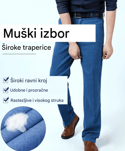 👖👖2026. Nove muške elastične traperice visokog struka veće veličine