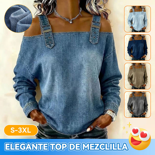 👕【S-3XL】Dámský ležérní top, rovný střih s rameny, stylový a všestranný 4259102