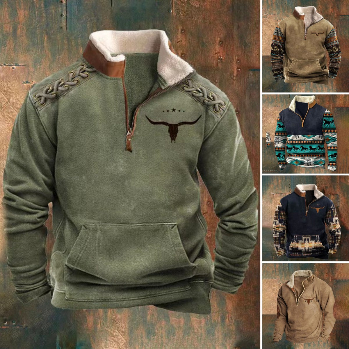 🔥✨【S-4XL】Moška jesensko/zimska jopa z dolgimi rokavi in 3D potiskom za leto 2025