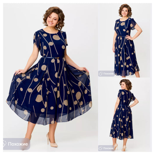 👗💥【S-5XL】Vestido de nueva moda, diseño clásico, elegante y simple.