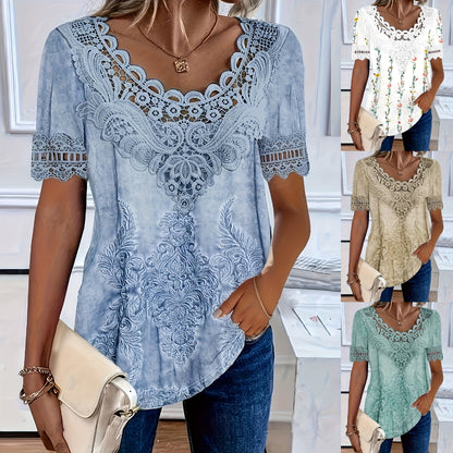 🤩🌺【Oferta especial】【S-6XL】Nueva blusa elegante de encaje para mujer 2026– cómoda y transpirable