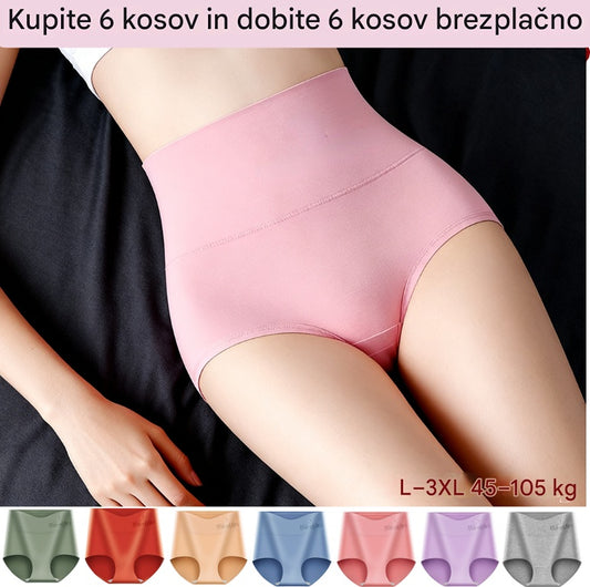 【Paket 6 kosov】Oblikovalno perilo z visokim pasom, dvigne in oblikuje zadnjico, izdelano iz visokokakovostne bombažne tkanine✨️ (45–105 kg)