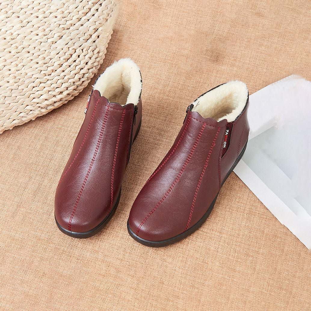 🔥【35-41】Zimski bombažni čevlji iz mehkega usnja in mehke volne