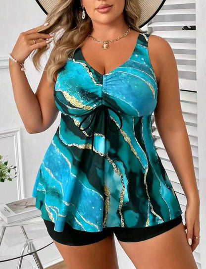 🏖️👙🌴【S-5XL】Elegantne kopalke s potiskom za večje velikosti