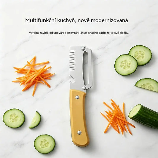 ✅Kupte 1, dostanete 1 zdarma (2 položky) 🧅🔪 Multifunkční kuchyňská škrabka 3 v 1: Loupá, krájí a otevírá lahve! 🔥