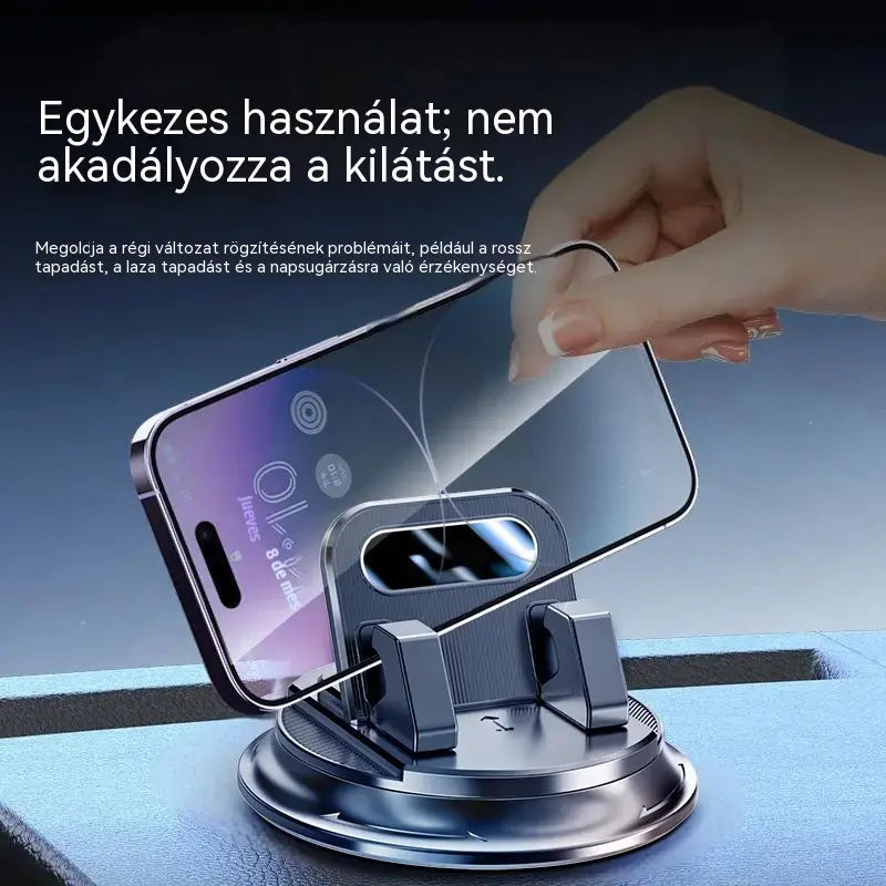 🎯 50% KEDVEZMÉNY MINDENRE! Forgatható telefontartó – Biztonságos műszerfalra rögzítés, nagy tapadású gumi 🧭🔄 【Minőség garantált】