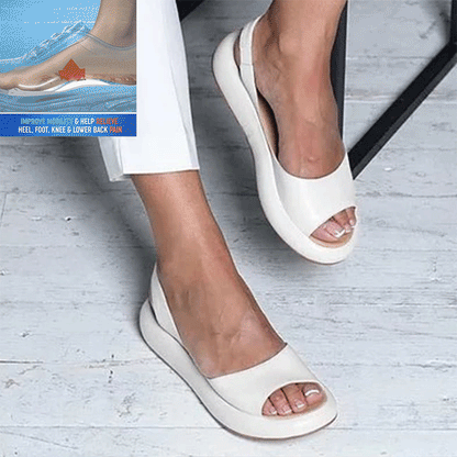 🔥【35-43】👡 Pohodlné dámské sandály z měkké kůže se silnou podrážkou 4245132
