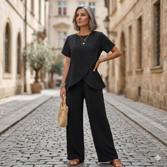 ✨👘✅ Platba při doručení ✅ 【S–3XL】Moderní minimalistický styl, jednobarevný design, nepravidelný střih, přiléhavý střih