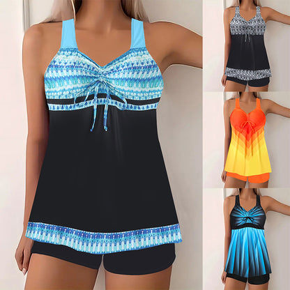 🔥【Poslední den - sleva 50 %!】【S-5XL】🩱 Módní dvoudílné rychleschnoucí plavky s potiskem – pohodlné a stylové, perfektní volba na léto 🌊🌴