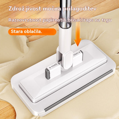 🔥【Komplet 4】Večfunkcijski mop s sponko za krpo, nov gospodinjski mop, ki ga ni treba prati