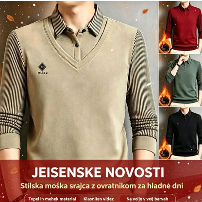 🔥👔【M-4XL】Moški dvodelni komplet iz vrhunskega kašmirja, topel in vsestranski.