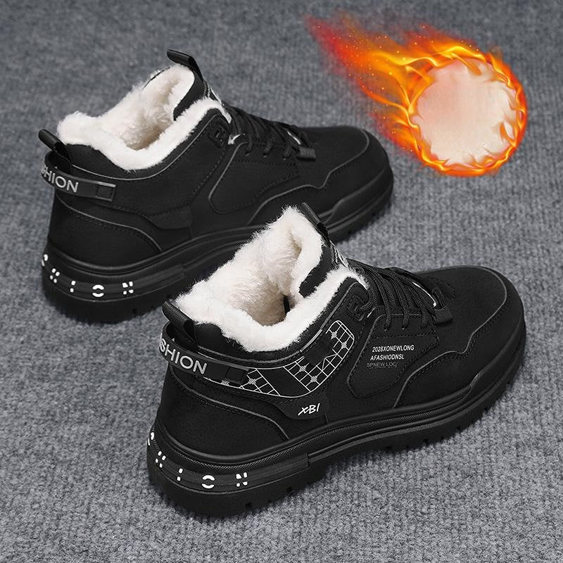 🔥【39-44】👟2025 jesen in zima novi ojačani in žametni modni čevlji za prosti čas in vsestranski modni čevlji Martin topli snežaki