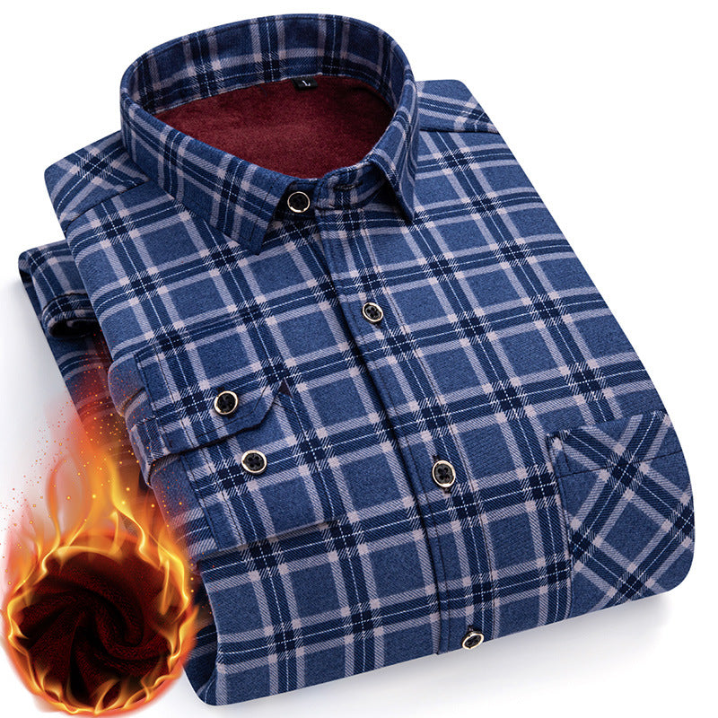 👔【L-5XL】Nova jesensko/zimska moška topla dvostranska flis majica, elegantna in vsestranska.