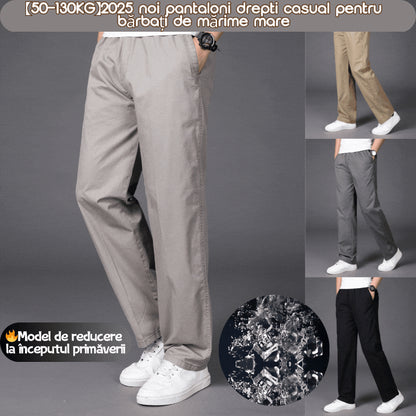 🔥【50-130KG】2025 nove moške hlače plus size casual straight