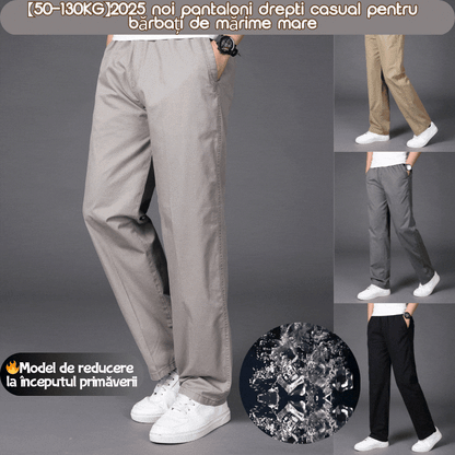 🔥【50-130KG】2025 nove moške hlače plus size casual straight
