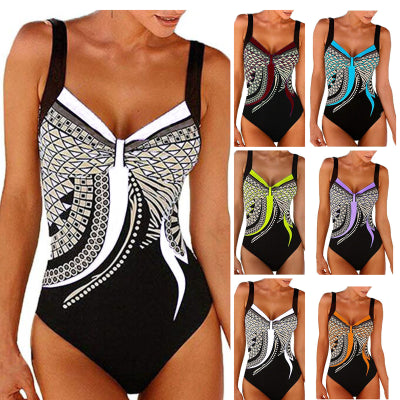 【S-3XL】Nove enodelne kopalke z vintage vzorcem 2025 Nove enodelne kopalke z vintage tiskom