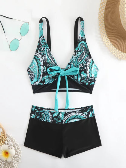 🏊‍👙【S-5XL】Časově omezená sleva 50 %🌴 Elegantní plavky s potiskem pro větší velikosti