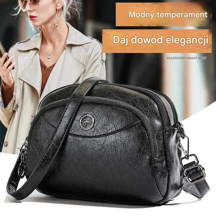 👏🎁Nowa, wysokiej jakości torba ze skóry naturalnej z wielowarstwową konstrukcją 4216181