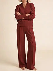 【M-5XL】Ženski komplet 2026 | Pleten dvodelni komplet z dolgimi rokavi ✨