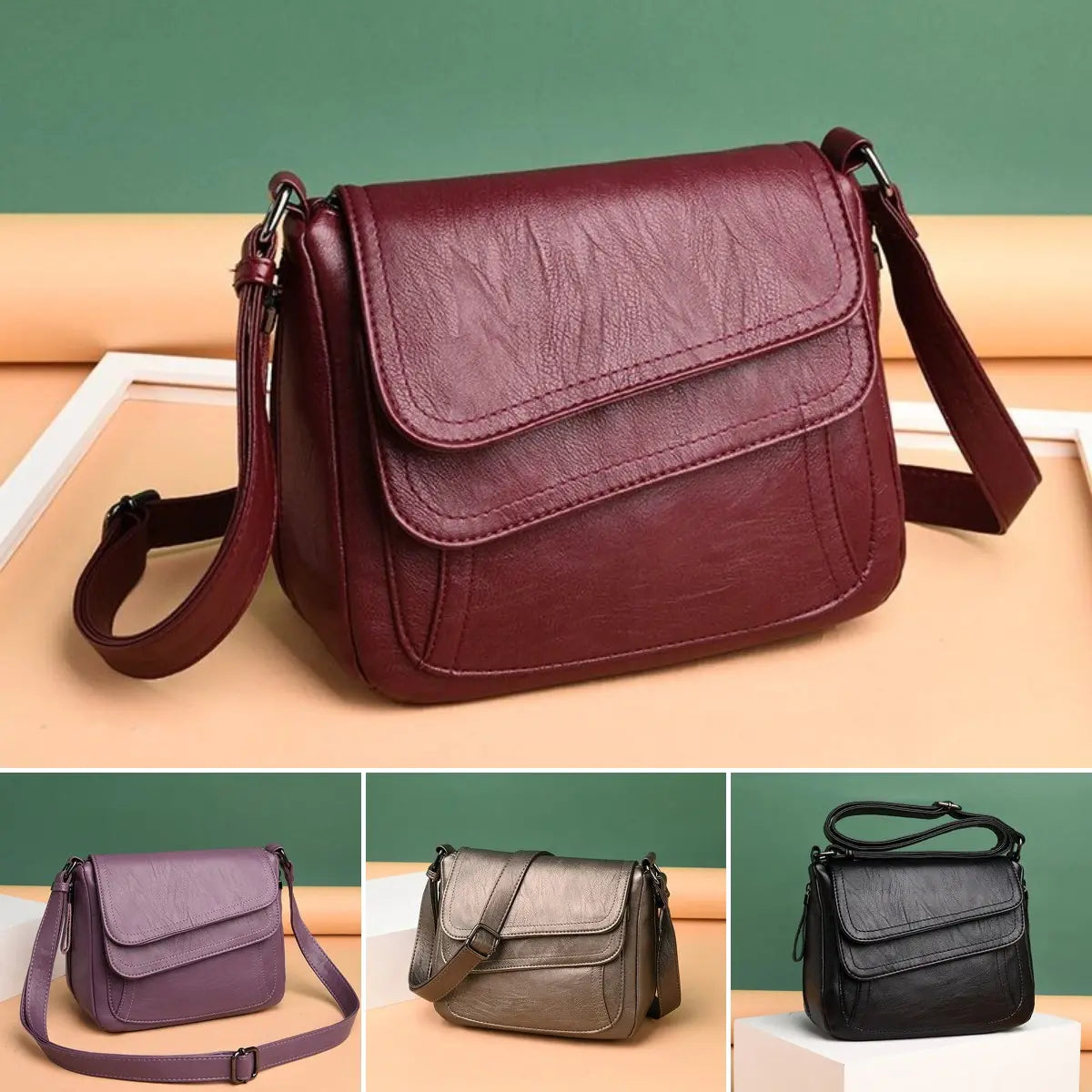 👜😍Popust kmalu izteče ✨ Elegantna torba za čez ramo iz visokokakovostnega, mehkega usnja