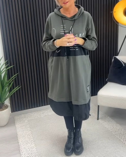 🔥🔥【S-5XL】2026 Nuevo vestido con estampado grande de moda de otoño e invierno