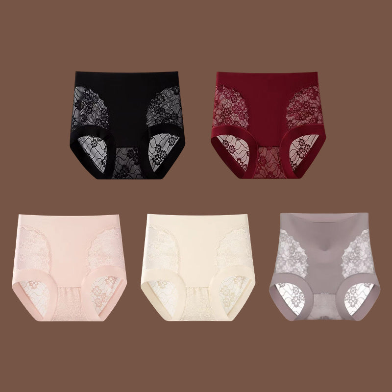 Ženske visoko elastične brezšivne čipkaste hlačke za uravnavanje trebuha, oblikovanje postave in dvigovanje zadnjice