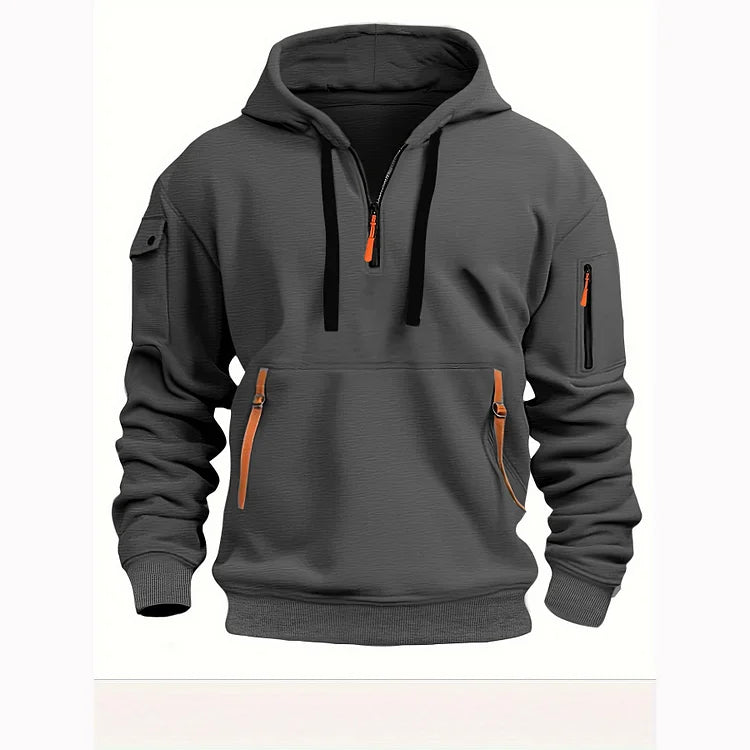 👕Novo za jesen/zimo 【S-5XL】 Moška srajca/pulover s kapuco in zadrgo ter številnimi žepi – Brezplačna dostava