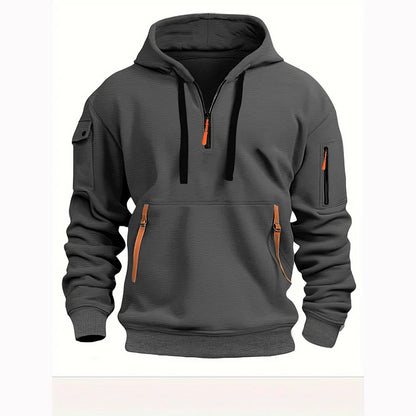 👕Novo za jesen/zimo 【S-5XL】 Moška srajca/pulover s kapuco in zadrgo ter številnimi žepi – Brezplačna dostava