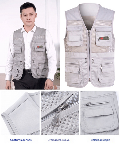 🦺Chaleco sencillo y funcional con múltiples bolsillos 🔥【XL-4XL】