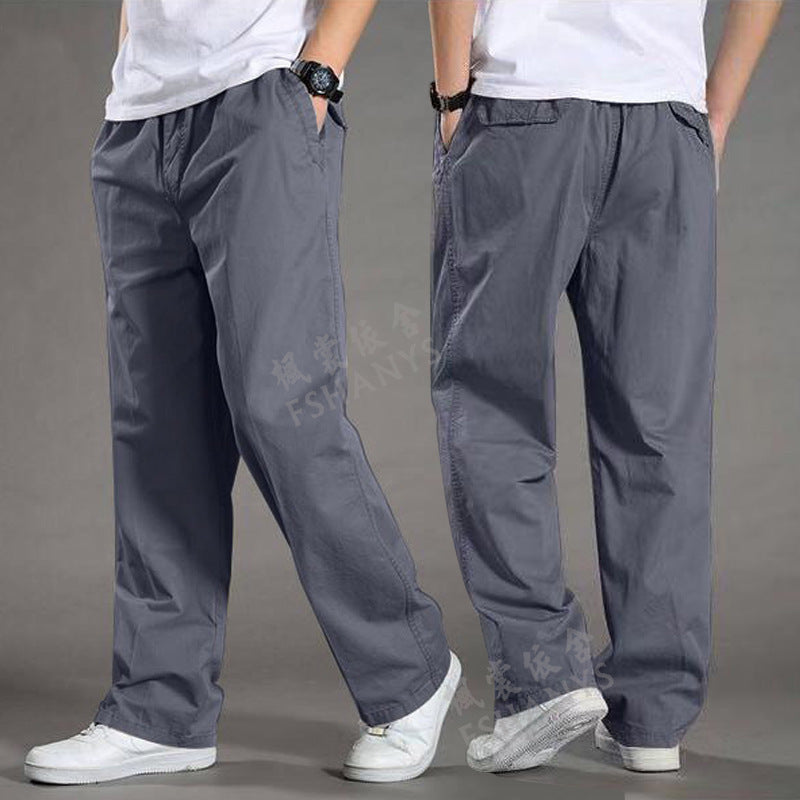 🔥【50-130KG】2025 nove moške hlače plus size casual straight