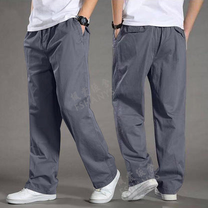 🔥【50-130KG】2025 nove moške hlače plus size casual straight
