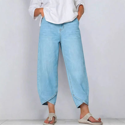 👖【Denim mejorado, suave y transpirable】 Vaqueros holgados y modernos para el tiempo libre