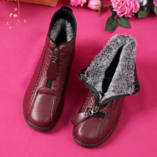 🔥🔥【35-41】Gorące, damskie, casualowe, zimowe śniegowce z polarową wyściółką, zapinane na zamek z boku, odporne na zimno i ciepłe