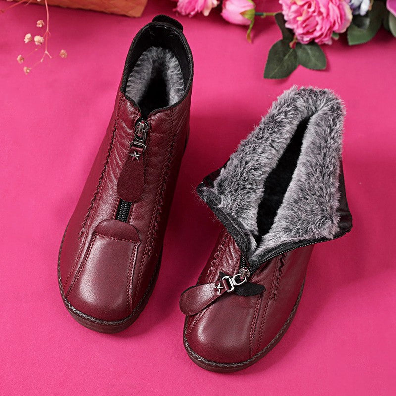 🔥🔥Oferta limitada en el tiempo【35-42】Botines cortos para mujer, hechos a mano, de alta calidad, de piel genuina, antideslizantes