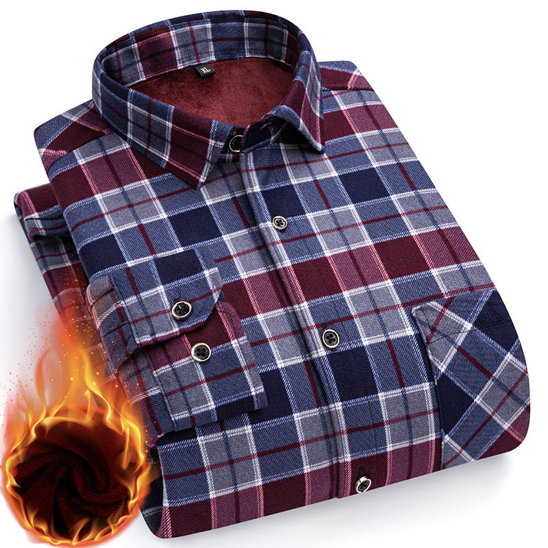 👔【L-5XL】Nova jesensko/zimska moška topla dvostranska flis majica, elegantna in vsestranska.