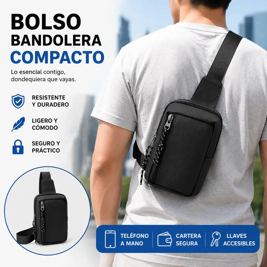 Bolso bandolera multicompartimento con bolsillo trasero antirrobo: protege tus objetos de valor.