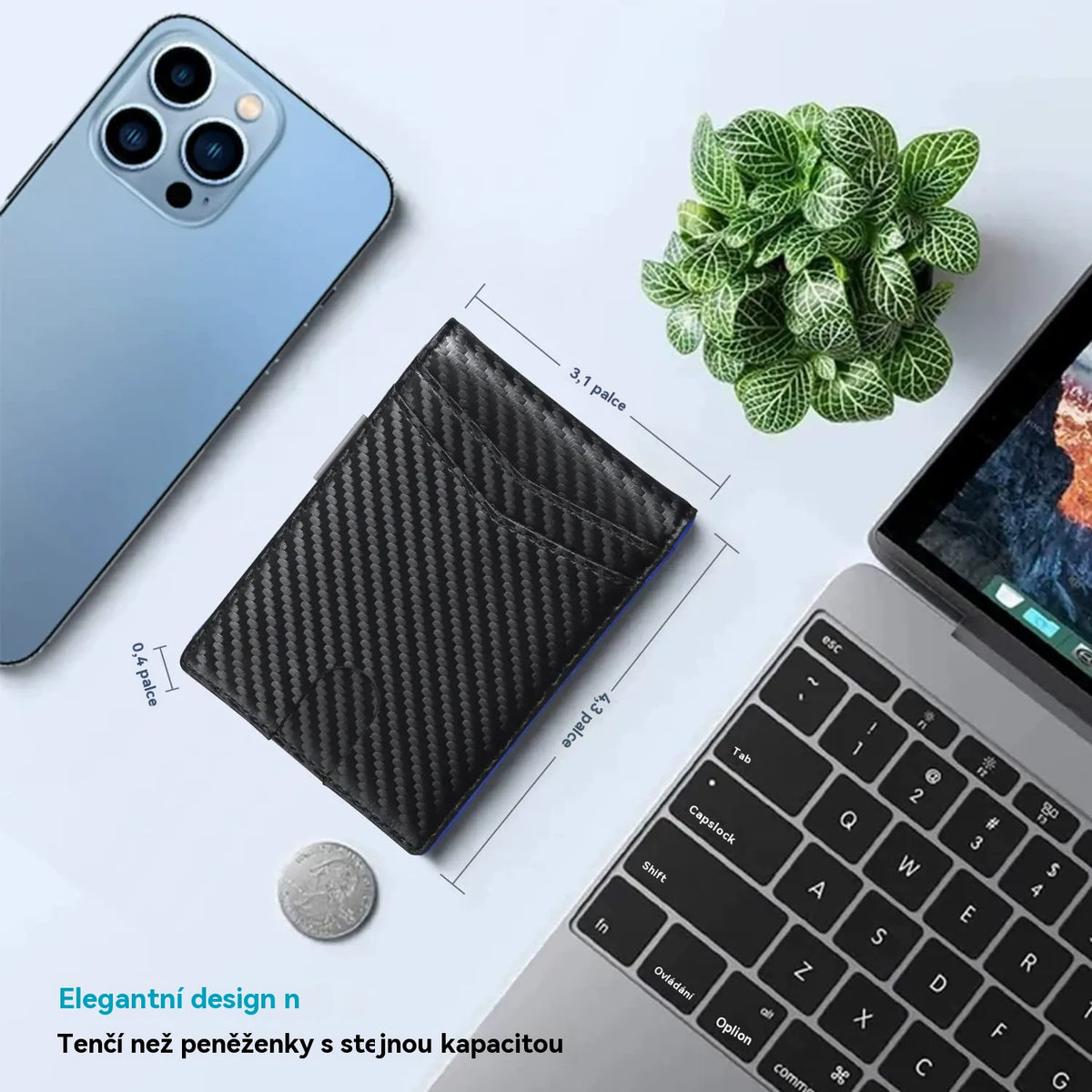Imprescindible para hombres 👛 Cartera minimalista para hombre con función de protección RFID 👨4247217