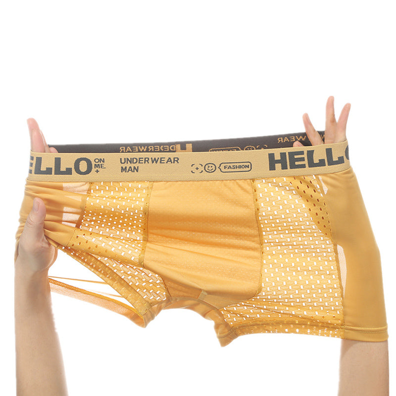 [6 komada u setu] Visokokvalitetne muške bokserice od prozračne mrežaste tkanine