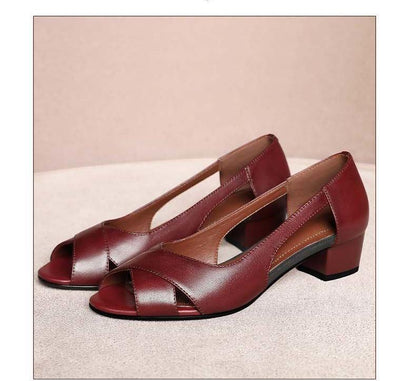 🔥👡【50% SLEVA】【35–40】2026 Nové kožené sandály s měkkou podrážkou – protiskluzové, pohodlné a stylové ✨