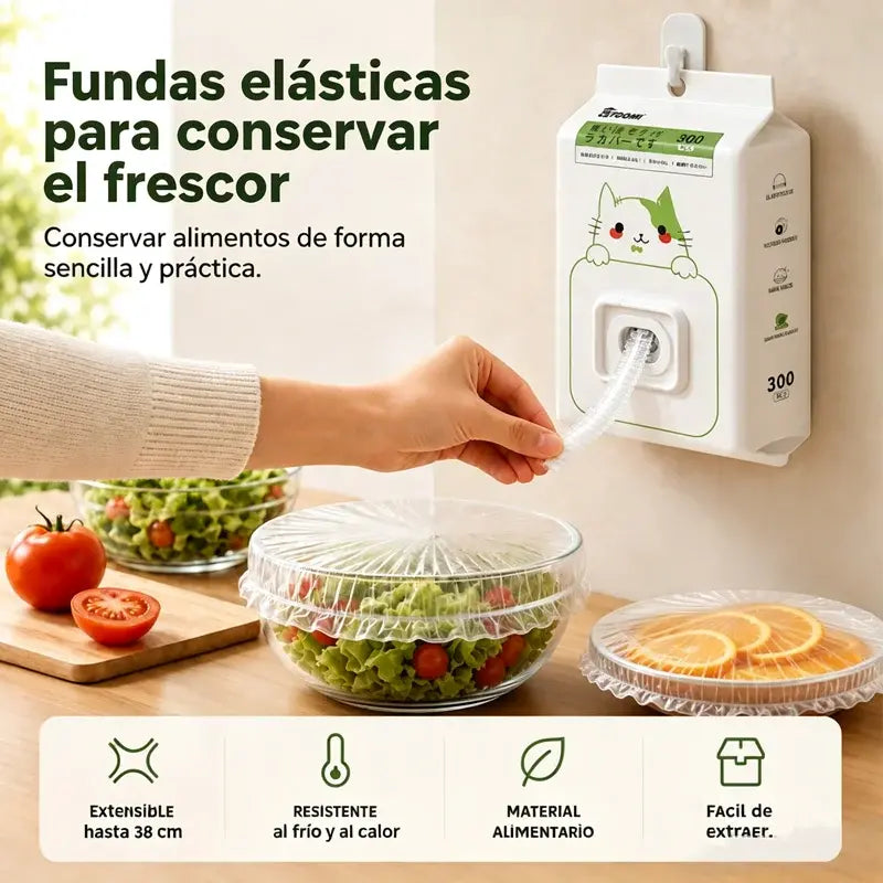 🥗✨ 300 Fundas Desechables para Alimentos | Cubiertas Elásticas para Platos, Cuencos y Recipientes