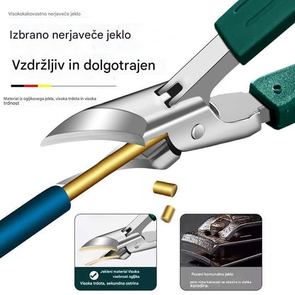 🔥Akcija omejena🔥【Komplet 3 kosov】Protizdrsne in proti škropljenju odporne škarjice za nohte z 25° poševnim robom, varne in praktične
