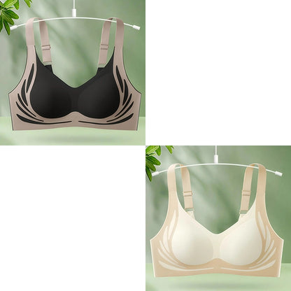 😍【Paquete de 2】Sujetador de una pieza sin aros para mujer ❤️【40-85KG】