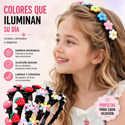 👑【5 piezas】Palitos, pinzas y cintas trenzadas para niñas