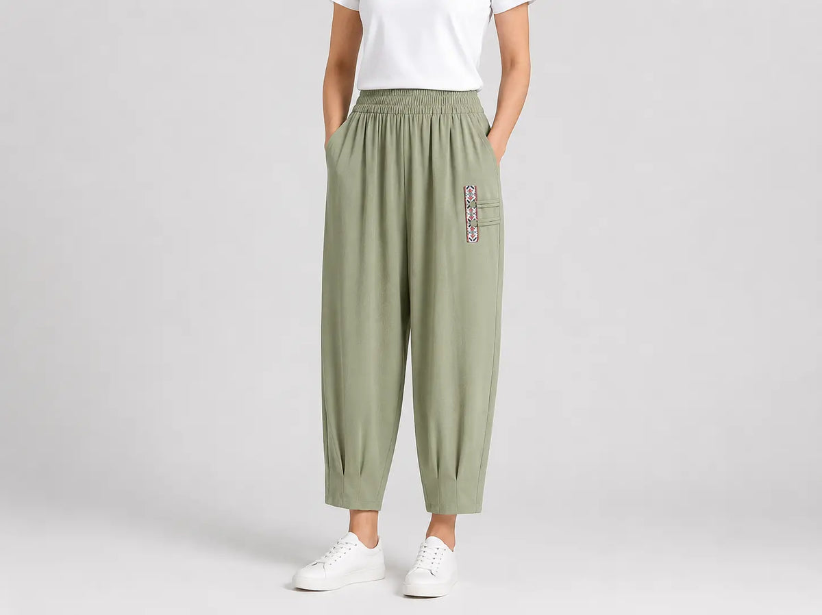 🔥【M–4XL】 👖 Lahke in zračne poletne hlače iz bombaža in lana - moderne ležerne hlače do gležnjev