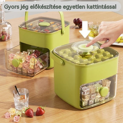 30%OFF🔥🧊 2026 Jégkockatartó fedővel: A jégkészítés egyszerű. 4300975